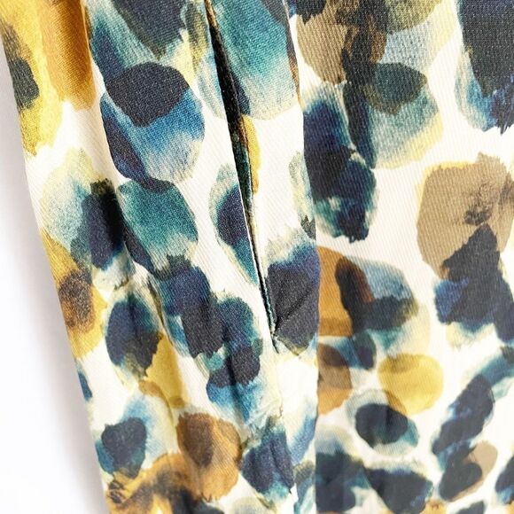 🟢Zara Printed Dot 3/4 Sleeve Shift Back Zip Dress S - Picture 4 of 10